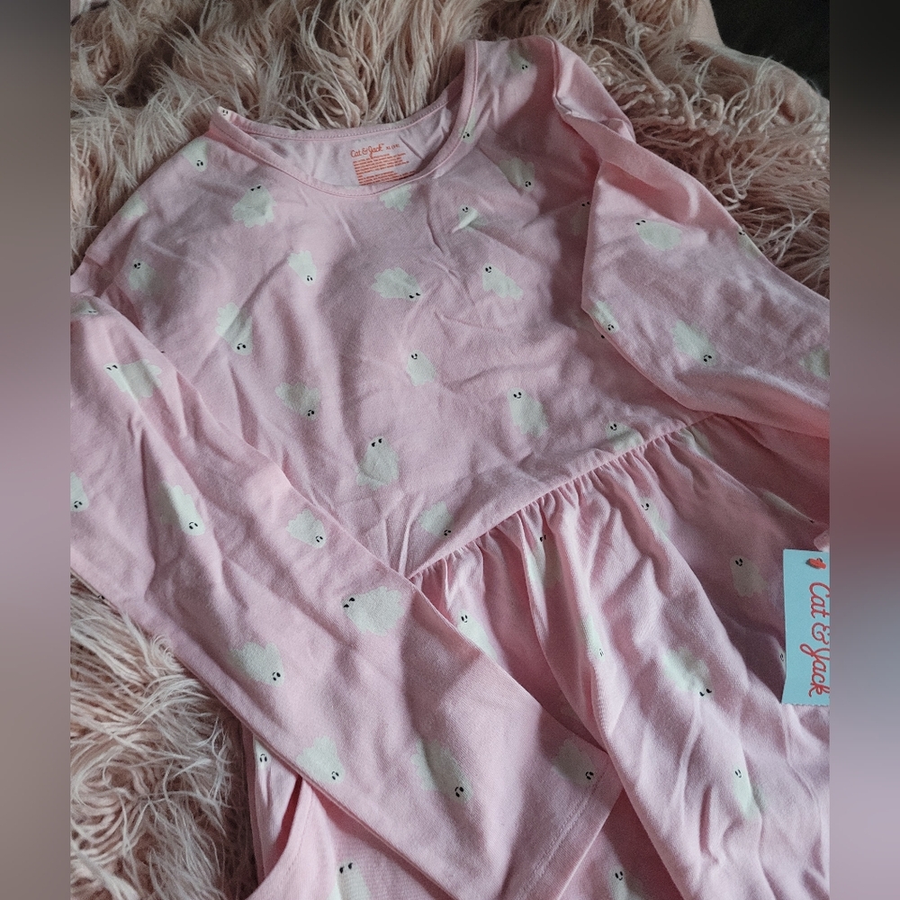 Pink Kids Halloween Ghost Dress Cat & Jack